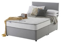 Silentnight Middleton Light Grey Memory Divan - Double